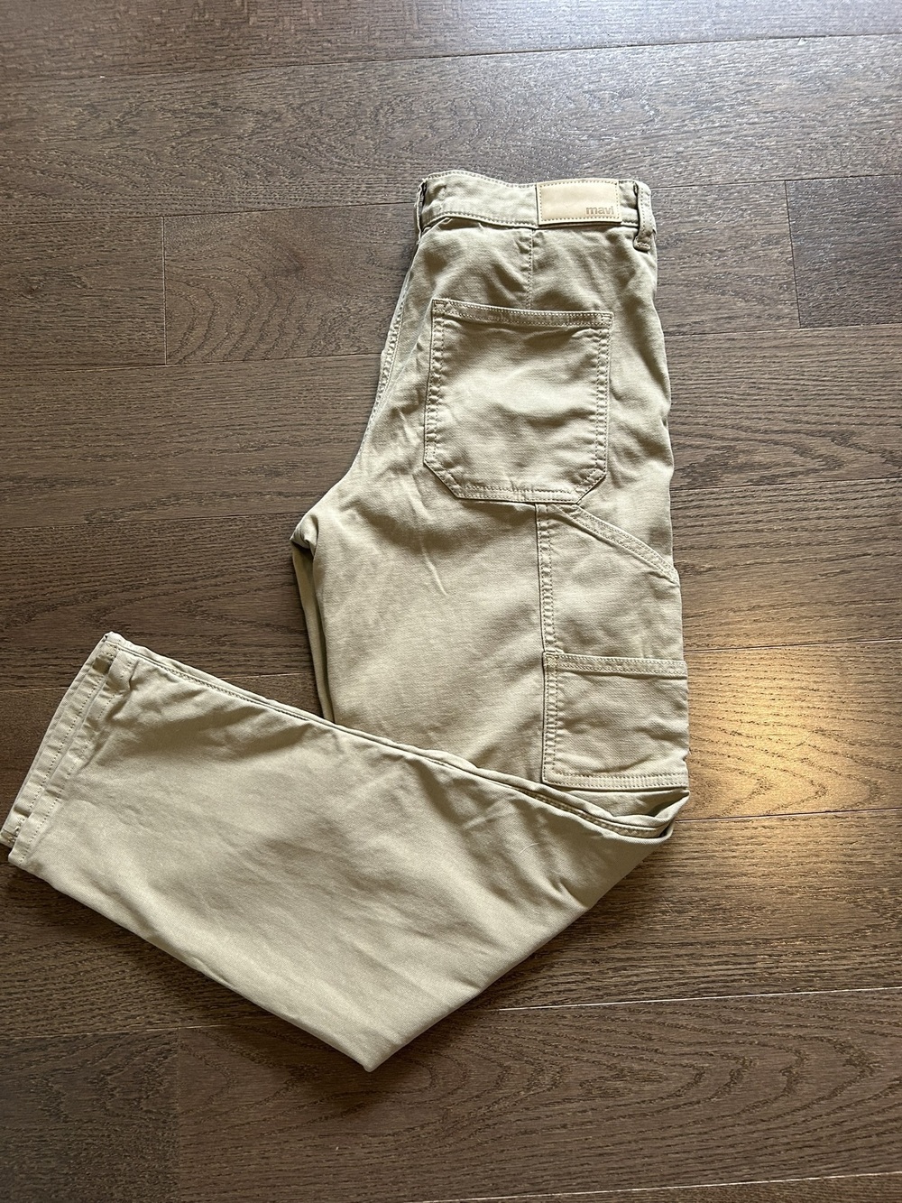 Mavi Luisa High Rise Straight Leg Carpenter Pants Khaki Beige Size 28/29